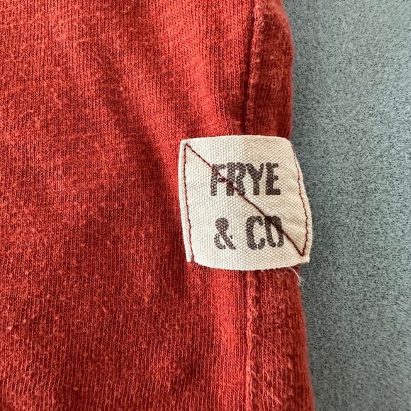 frye and co. mens polo shirt lt tall burgundy cotton blend short sleeve preowned - Picture 2 of 9